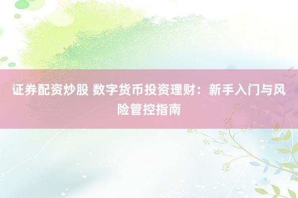 证券配资炒股 数字货币投资理财：新手入门与风险管控指南
