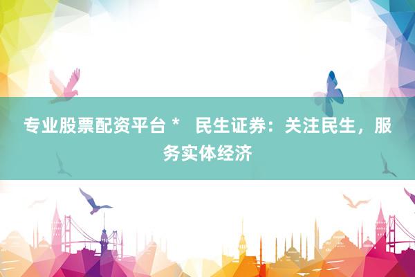 专业股票配资平台 *   民生证券：关注民生，服务实体经济