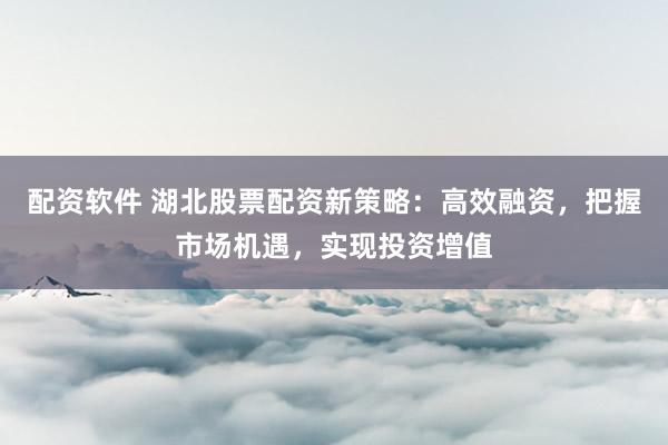 配资软件 湖北股票配资新策略：高效融资，把握市场机遇，实现投资增值