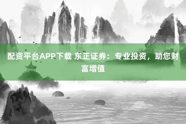 配资平台APP下载 东正证券：专业投资，助您财富增值