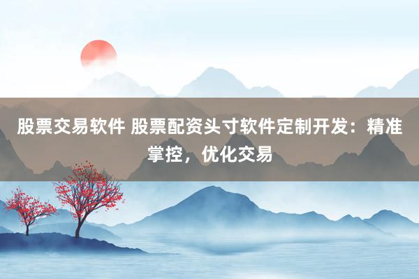 股票交易软件 股票配资头寸软件定制开发：精准掌控，优化交易