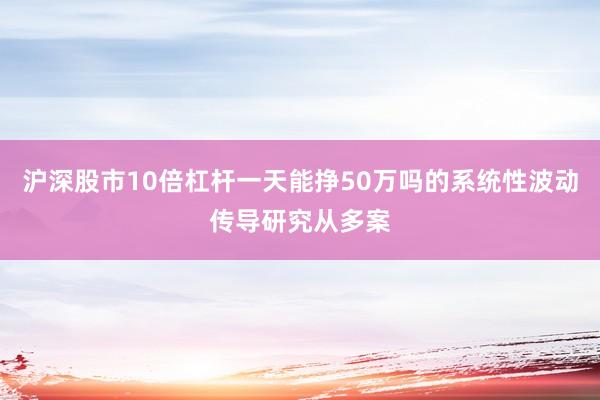 沪深股市10倍杠杆一天能挣50万吗的系统性波动传导研究从多案